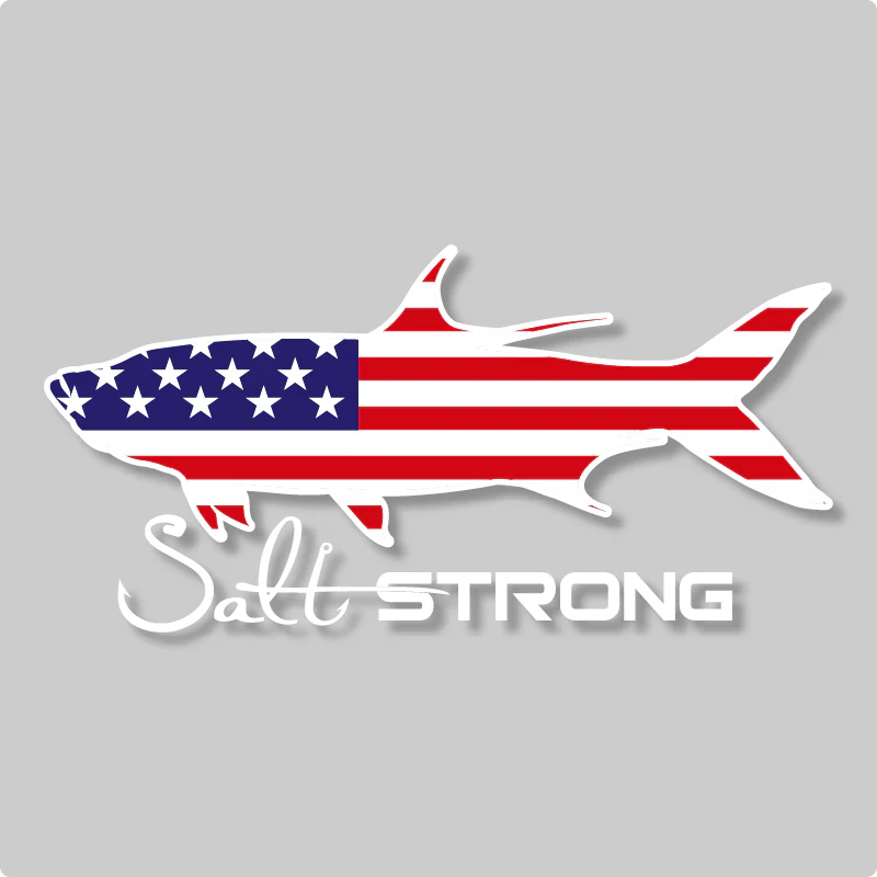Salt Strong American Flag Fish Decals - Image 3