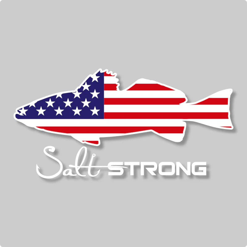 Salt Strong American Flag Fish Decals - Image 4