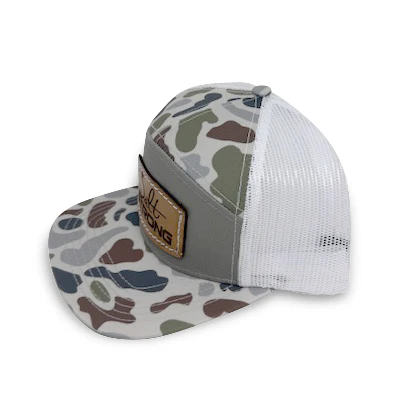 Salt Strong Flats Flyway Camo Leather Patch Hat - Image 2