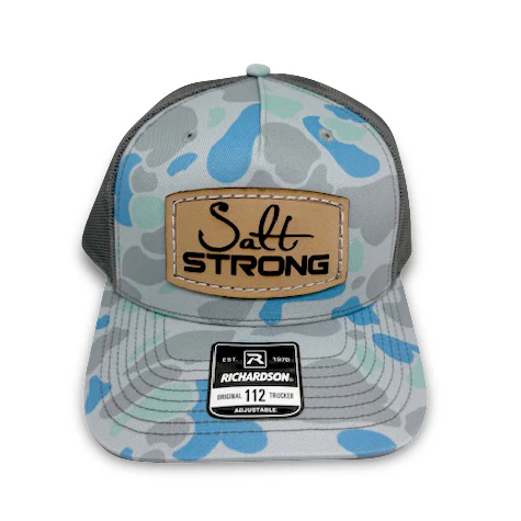 Salt Strong Tidal Ghost Camo Leather Patch Hat