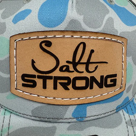Salt Strong Tidal Ghost Camo Leather Patch Hat - Image 3